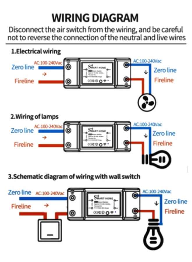 Smart WiFi Wireless Switch Module 10A  Smart Home Relay – Alexa & Google Home Compatible, Smart Life App, Remote Control your home appliances anywhere in the world, Timer & Scene, No Hub Required - Image 3